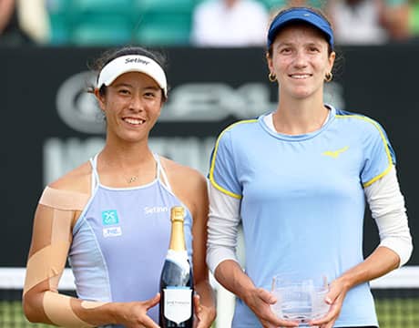 柴原瑛菜組がストレート負けで準優勝