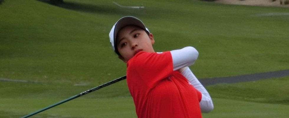 岩永梨花が４打差２位と好スタート　初出場初Ｖ目指す　世界ジュニア13-14歳の部女子