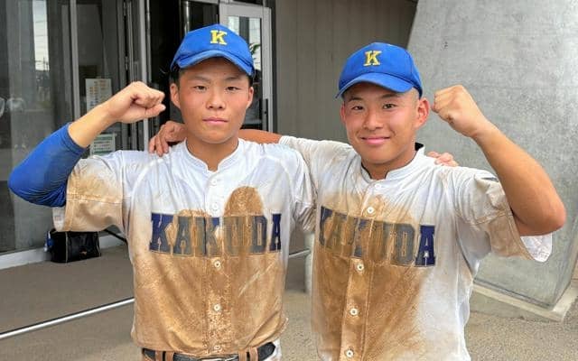 双子の兄が安打で出塁、弟が生還させる　角田の亀谷兄弟が躍動