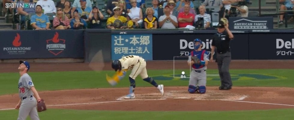 ドジャース戦で“異様な光景” 怒り狂う打者に球場騒然…激しくバットを叩きつける→ベンチで大破壊の瞬間