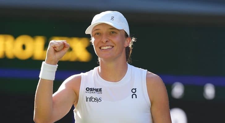 シフィオンテク、「ゾーンに入っていた」世界35位ベンチッチを圧倒しウィンブルドンで初めての決勝進出！グランドスラム6勝目に王手