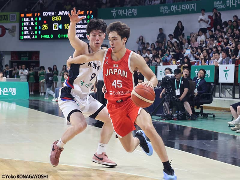 バスケ日本代表の韓国遠征初戦は黒星…元Bリーグ選手中心の3P攻勢に苦戦
