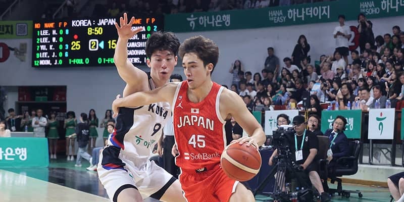 バスケ日本代表の韓国遠征初戦は黒星…元Bリーグ選手中心の3P攻勢に苦戦