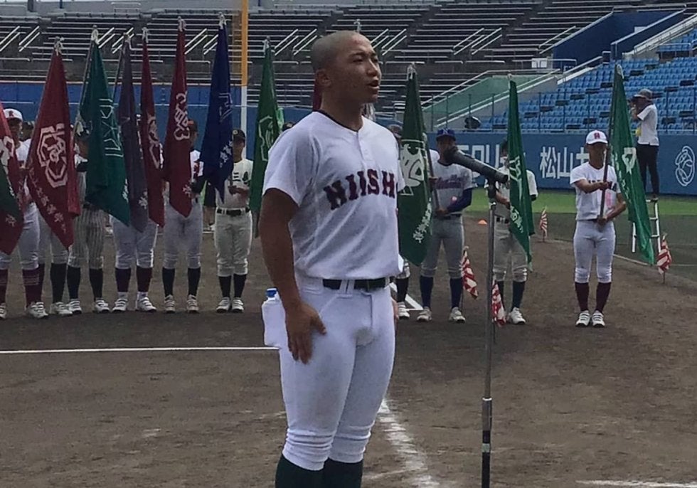 50年前に全国準優勝！古豪の主将が選手宣誓に込めた「野球王国愛媛復活」への思い【25年夏高校野球】
