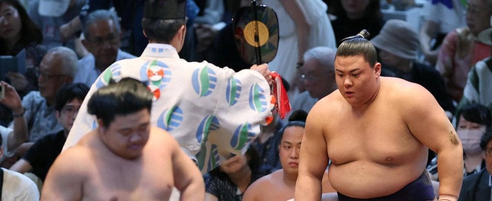 新入幕の草野「初ものずくめ」幕内＆まげ初白星　新会場で初のインタビュールームに「光栄です」