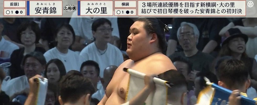 「2日目なのにすごいな！」元人気力士、懸賞の数に驚愕 新横綱・大の里、注目の一番で発生した驚きの一コマ