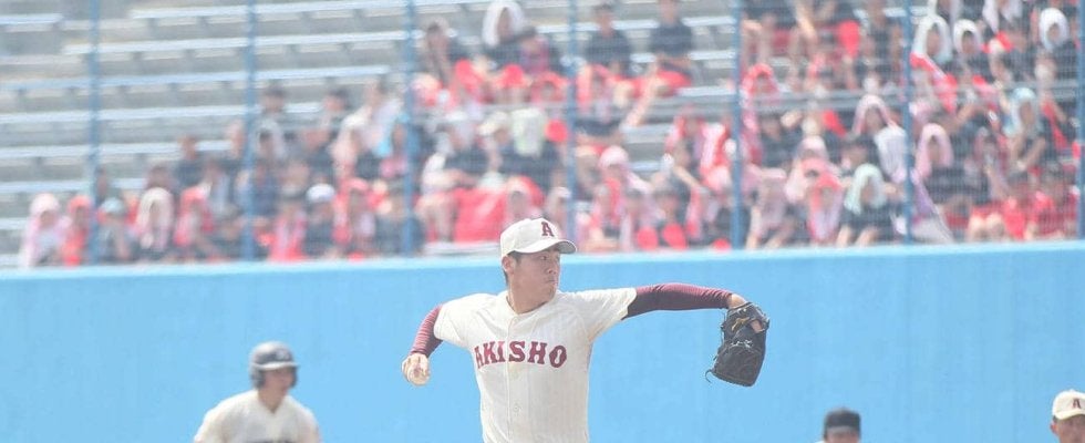 【高校野球】秋田商が４強　同校OBでヤクルト石川雅規の甥・佐藤颯真が７回１失点の好投／秋田