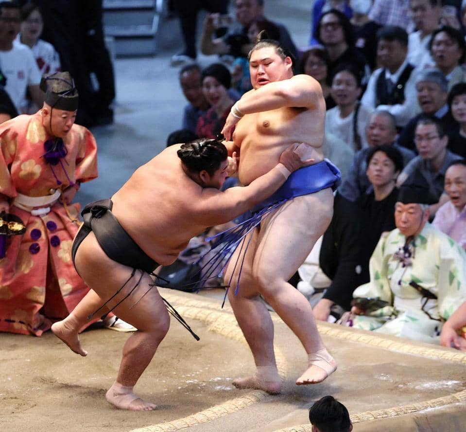 ミカミです。伯桜鵬 伯桜鵬 初金星 前日に学生時代に一度勝った映像見てイメトレで大