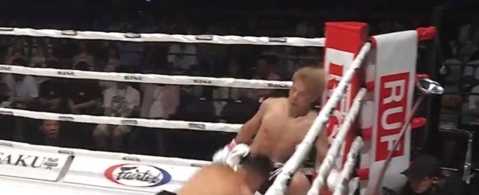 自分も倒れながらの左ハイで“よもや”衝撃の前のめりKO 前代未聞の“激レア”なダウンシーンに「これはヤバイ」ファン騒然