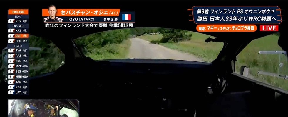 「うわ、危ない！」世界ラリーで捉えた“着地の瞬間”にチョコプラ長田が驚愕…140キロで傾いたまま「凄い衝撃」スタジオ騒然