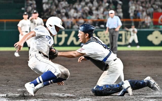 市船橋・花嶋は責任背負う　千葉大会決勝で顔面に死球、10針縫う