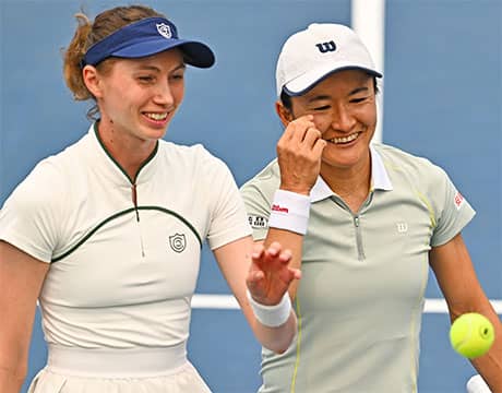  青山修子組 シード撃破し初戦突破 