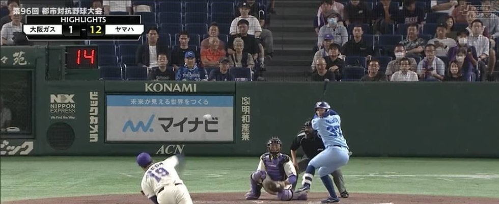 ヤマハ、ルーキー梅田健太郎の好投、森川凌の一発で大阪ガスに勝利。都市対抗野球大会