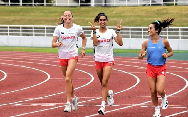 陸上のフランス代表選手団、紀三井寺で合宿開始　世界陸上に向け