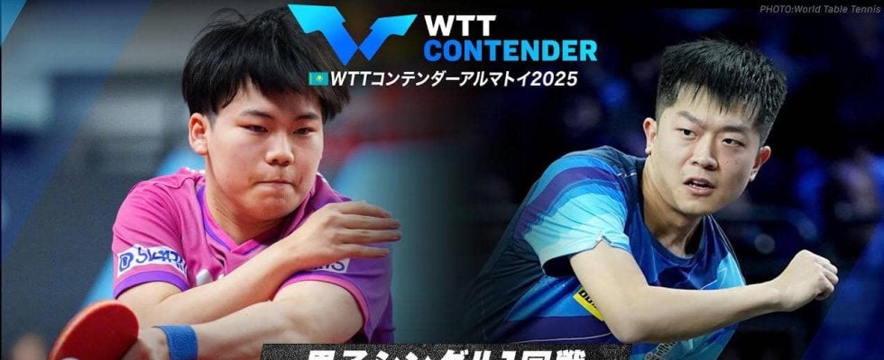 【男子シングルス1回戦】松島輝空 vs 袁励岑｜WTTコンテンダーアルマトイ2025