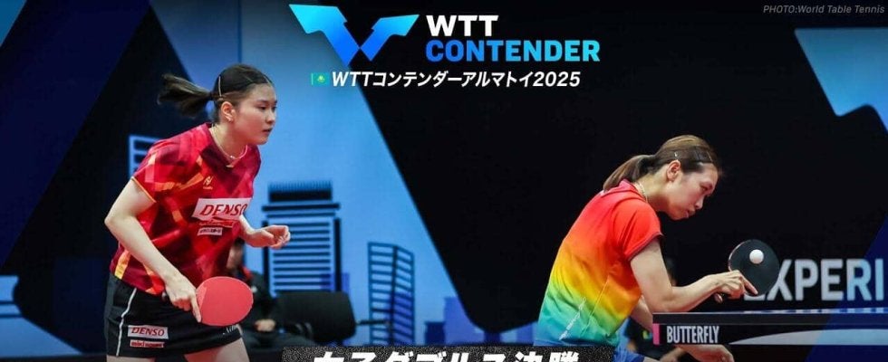 【女子ダブルス決勝】橋本帆乃香/佐藤瞳 vs 石洵瑶/銭天一｜WTTコンテンダーアルマトイ2025