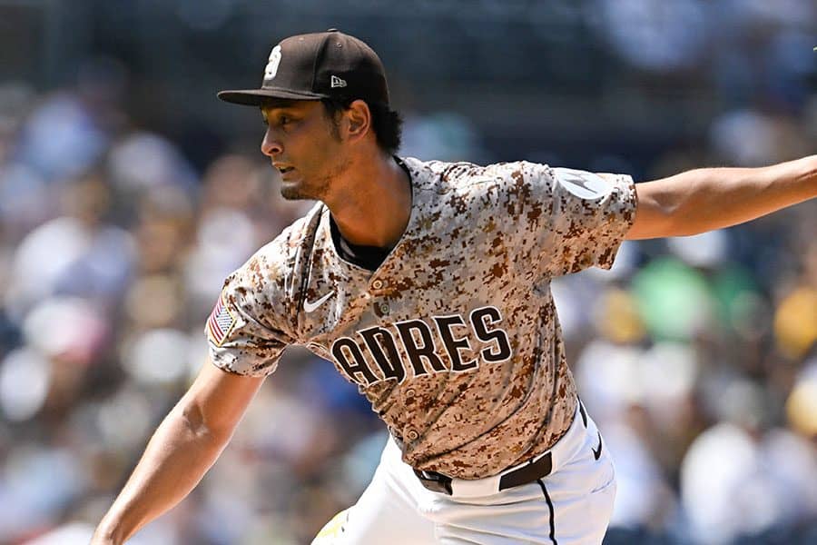 ダルビッシュが4勝目、首位ドジャースを猛追 5回0/3を5K3失点で2連勝に