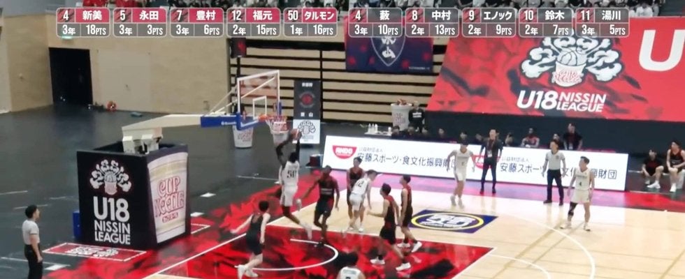 豪快スラムダンク炸裂！「リングが壊れるやろ！」高校1年生が叩き込んだど迫力な一撃にアリーナどよめき