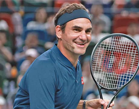 フェデラー 俳優とテニス 逆転勝ち