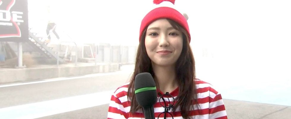 沢口愛華を「探せ」ウォーリー姿が話題　雨のサーキットでも「目立ちますね」「メガネなくなった！」ハロウィン仮装に反響