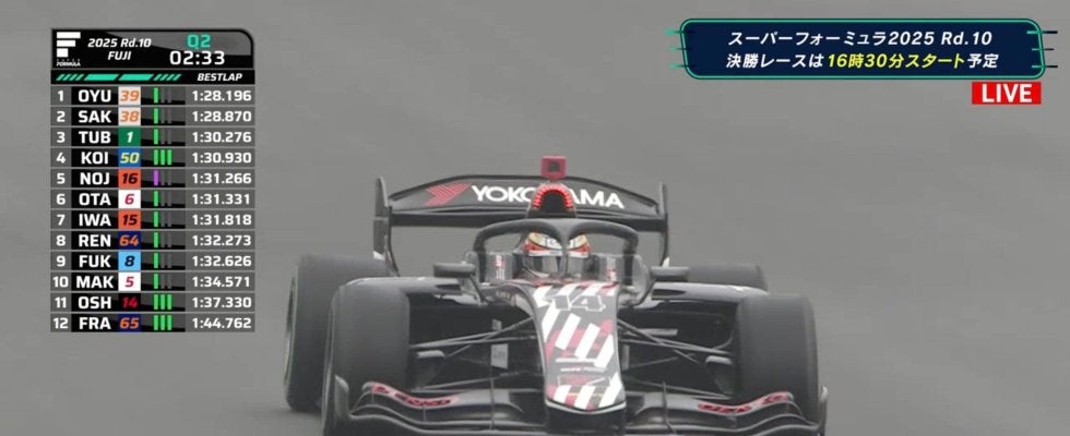 このマシンは「アタックしていますね」 雨の予選、ドライバーの“合図”に「知らなかった」中継の一幕が話題呼ぶ「みんなつけてる！」