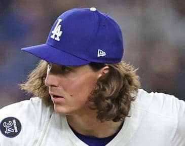 ドジャース・グラスノー　二回に同点打浴びる　初回に大谷三塁打から先制も