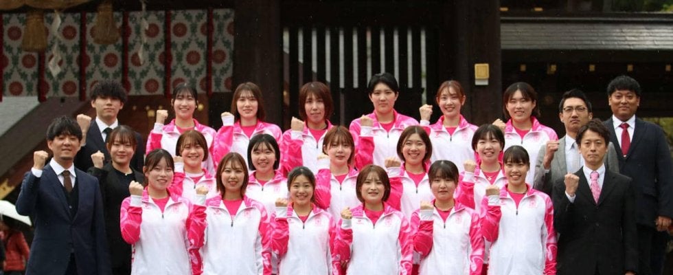 【バレー】緑豊かな北海道神宮に突如ピンクの集団が　Ｖリーグ・アルテミス北海道が必勝祈願