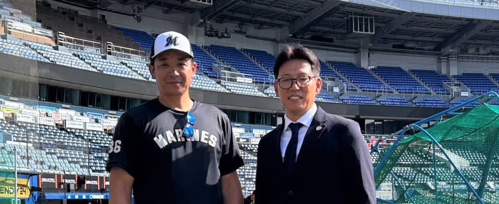 【ロッテ】侍ジャパン井端監督がZOZOマリンを訪問　侍選出の種市篤暉に「トップクラスのボール」