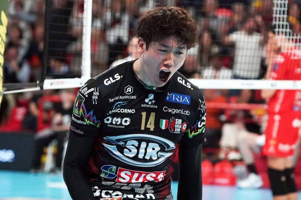 ペルージャ石川祐希、開幕戦でアタック決め咆哮 チーム2位の18得点で