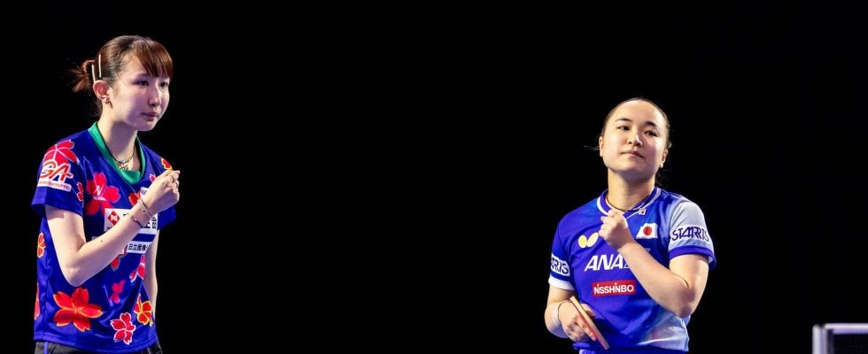 黄金世代ペア復活！みまひな「予選から戦えて良かった」第1シード張本・橋本組との日本勢対決を制してベスト8進出【卓球 WTTロンドン】