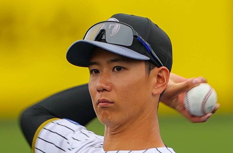 阪神】打球が顔面に直撃アクシデント 高卒2年目の山田脩也「×」マーク