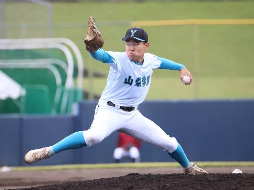 山梨学院の技巧派左腕が存在感！「気持ちには自信がある」 Wエースに