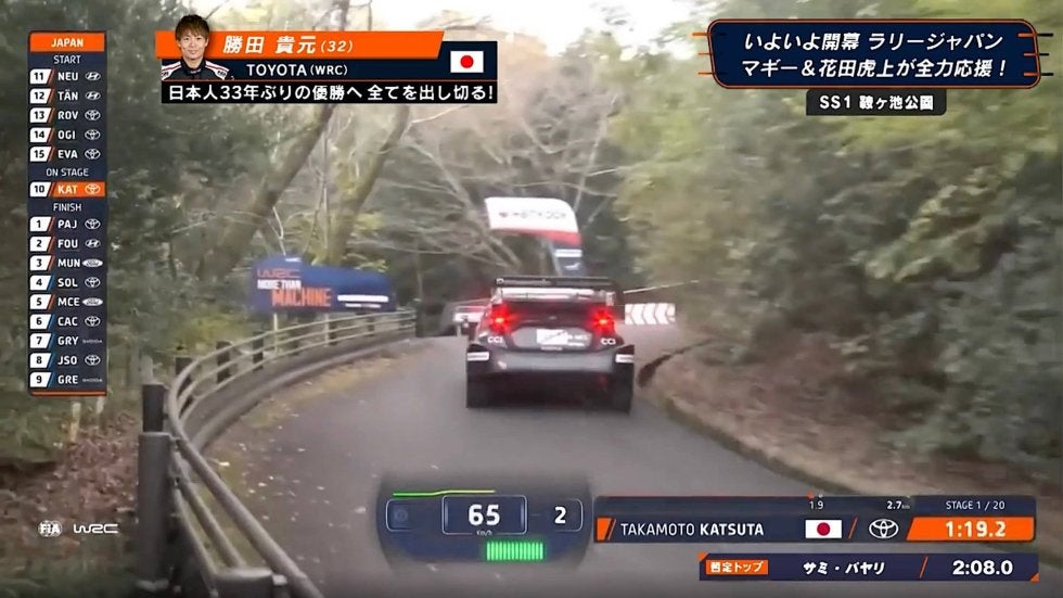 漏れた「側溝こわい」の声 ラリージャパンで「めっちゃ攻めてる」 日本人33年ぶりVへ“溝スレスレ”…攻めの走りに称賛続々