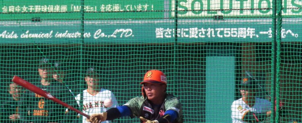 【巨人】育成ドラフト５位の知念大成、異例の秋季キャンプ参加「きついです」足をつる場面も