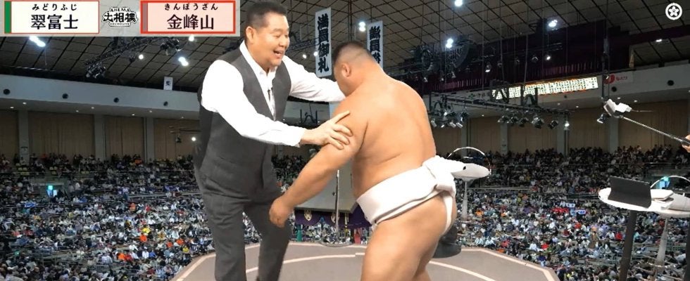 「あわや放送事故」相撲芸人が… 元横綱の熱血解説でまさかのハプニング 技が“鋭すぎて”「取れちゃうw」ファンもヒヤヒヤ