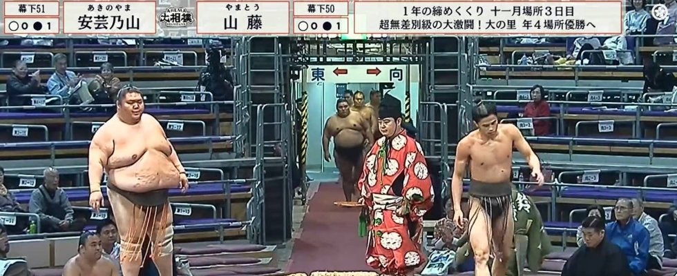 「力士がガリガリやん」「俺より軽いw」イケメン“細マッチョ”人気力士、“体重3倍”差対決 にファン驚愕 