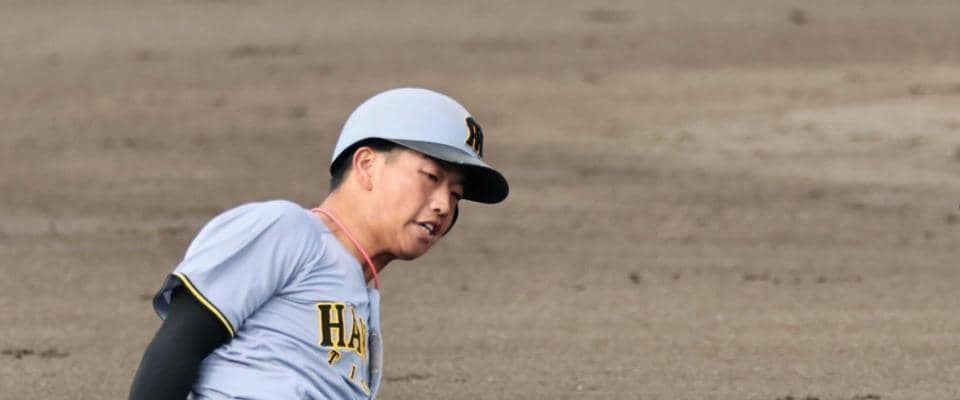 阪神・百崎  悪夢から復活だ！実戦復帰即二塁打　８・１顔面死球から約３カ月　１軍昇格へアピール