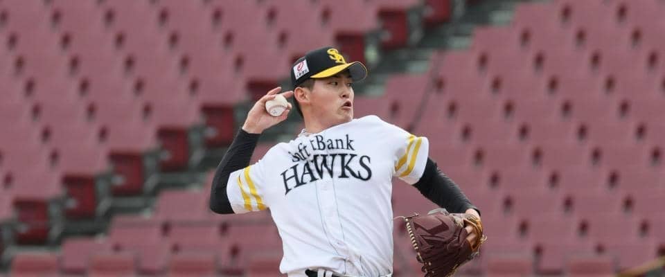 前ソフトバンク・風間球打は最速１４３キロ　打者３人内野ゴロ２つ１四球　２１年ドラ１右腕