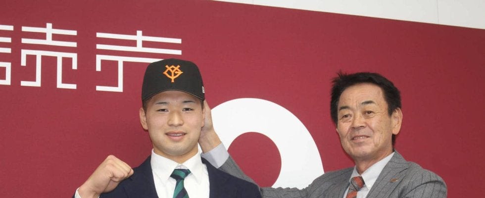 【巨人】「浦学のジャッジ」ドラ６藤井健翔が仮契約　背番号も同じ99に「１日も早く軸に」