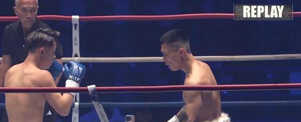 「かかってこいよ」ノーガードで挑発直後に衝撃ダウン→3ダウンKO「煽って落ちた」「やらかしたw」ファン驚き