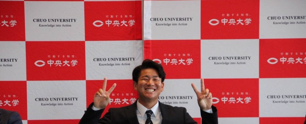 東北楽天ゴールデンイーグルス３位繁永晟選手　指名あいさつ　「日本一のピースになれるように」