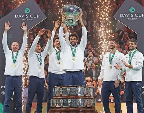  伊が54年ぶり快挙！デ杯3連覇達成 