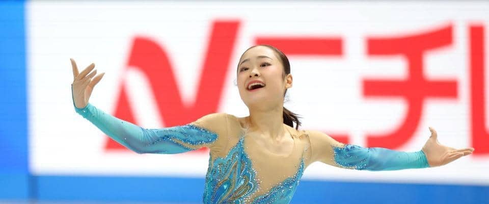 島田麻央が前人未到、史上初４連覇「うれしい気持ちでいっぱい」無敵のジュニア女王、４回転転倒もトリプルアクセル成功！他を寄せつけず　２位とは約２０点差の圧勝