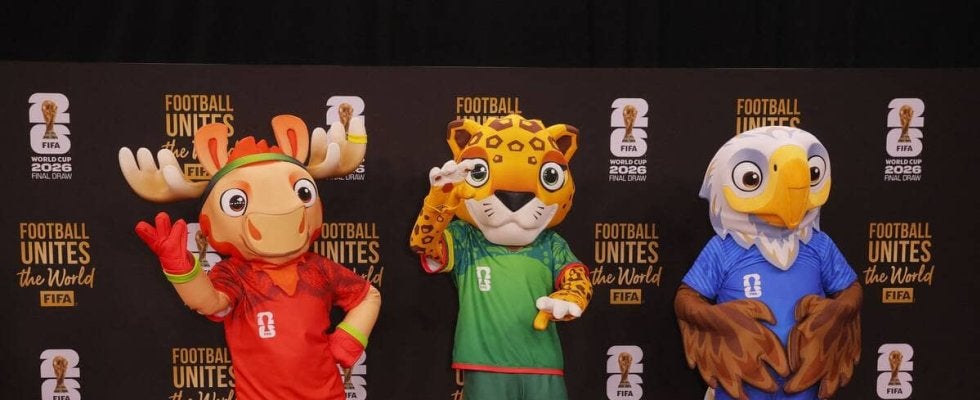 モチーフはワシ、ジャガー、ヘラジカ…抽選会前のレッドカーペットにW杯北中米大会マスコット３体も登場