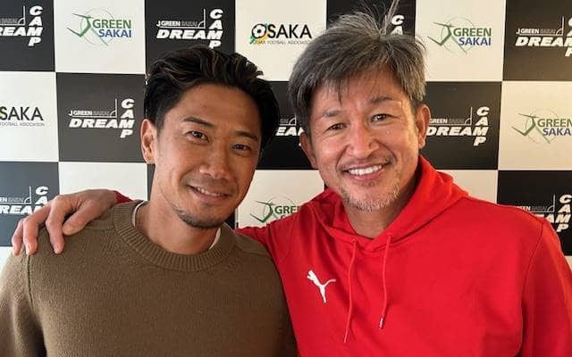 カズと香川真司の初の合同練習が実現　キングは「至福の時間、ありがとう」と感動の時間に感謝