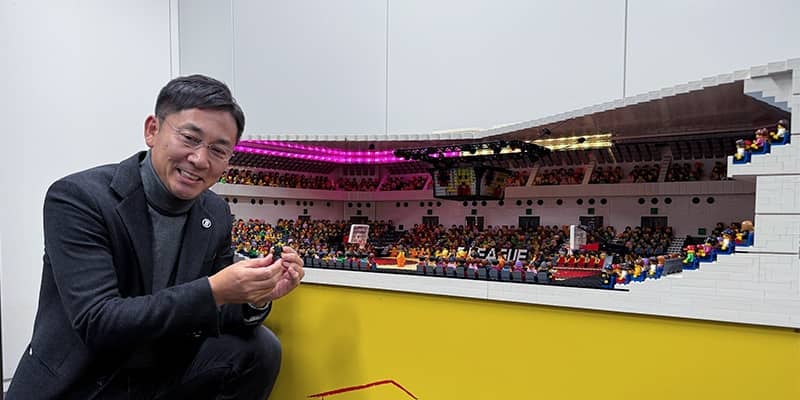 『レゴ®ブロック横浜アリーナ』お披露目…制作時間140時間、Bリーグ島田チェアマンも興奮