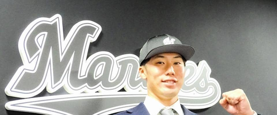 ロッテ　前ソフトバンク宮崎颯が入団会見　契約打診に「ガッツポーズしました」　対戦したい打者は「柳田さん、成長した姿を見せる」背番号は６６