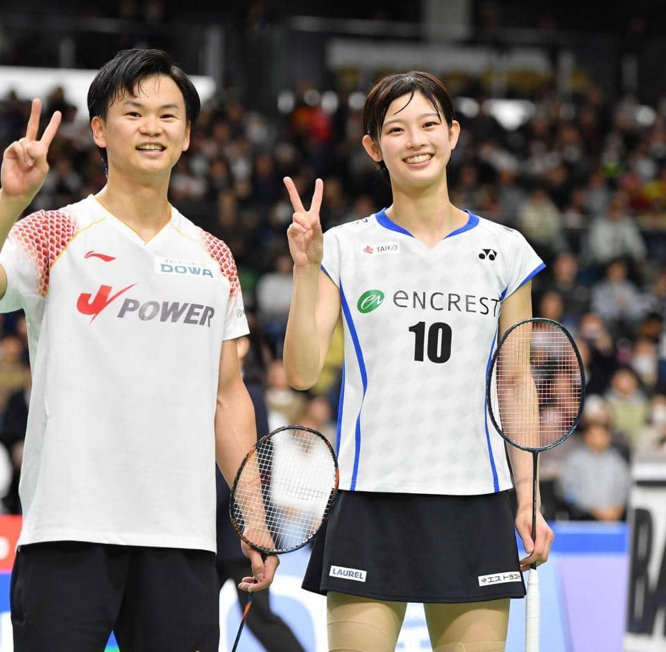 渡辺・田口組が混合ダブルスＶ　ペア本格始動から１年３カ月で日本一に　田口「次は世界一を目指したい」