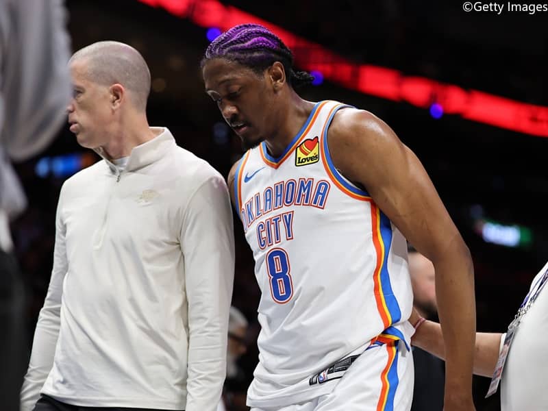 王者サンダーの主軸が怪我で数週間離脱