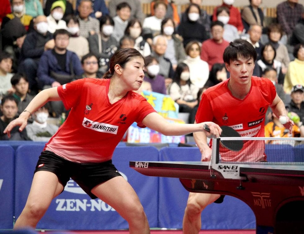 【卓球全日本】混合ダブルスで大会最年長36歳・松平賢二が奮闘　永尾尭子とのペアで4強逃すも「出られるうちは出たい」